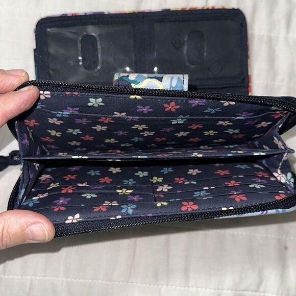 Vera Bradley Happy Bloom RFID Large Turlock Wallet - Picture 7 of 7
